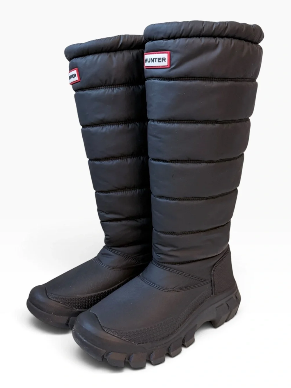 Hunter Intrepid Tall Winter Snow Boots Black Size 7